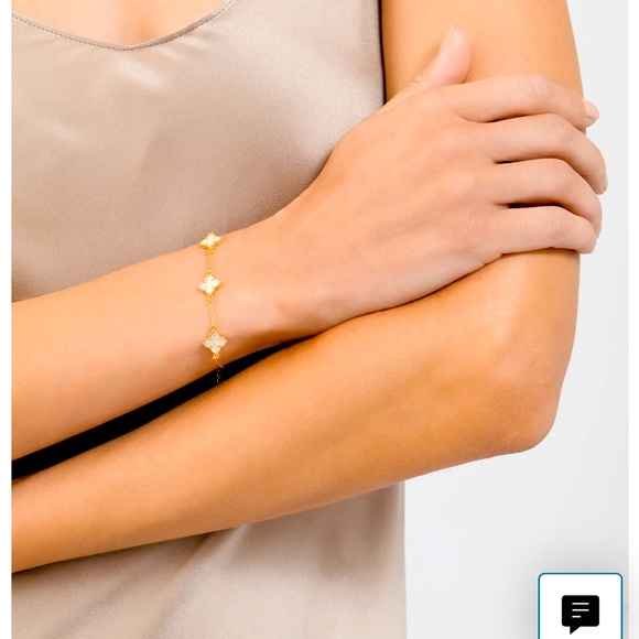 Adornia brand mother of pearl bracelet. 3 stones that are set in white silver. - Picture 6 of 6